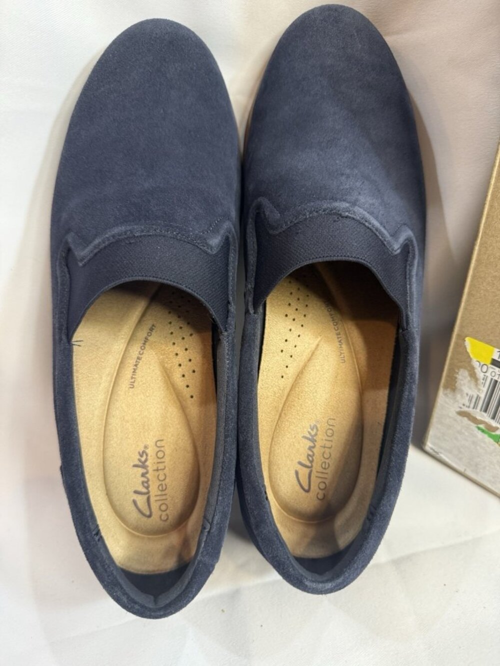 Clarks Size 11 M Zylah Sky Navy Suede Shoes Women’s Comfort - Picture 7 of 11